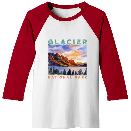 Glacier National Park US Montana parks Baseball Tees