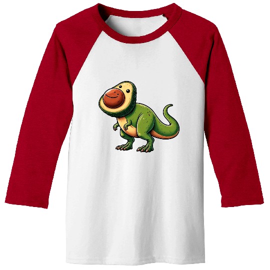Dino T-Rex Avocado Mythical Creature Baseball Tees