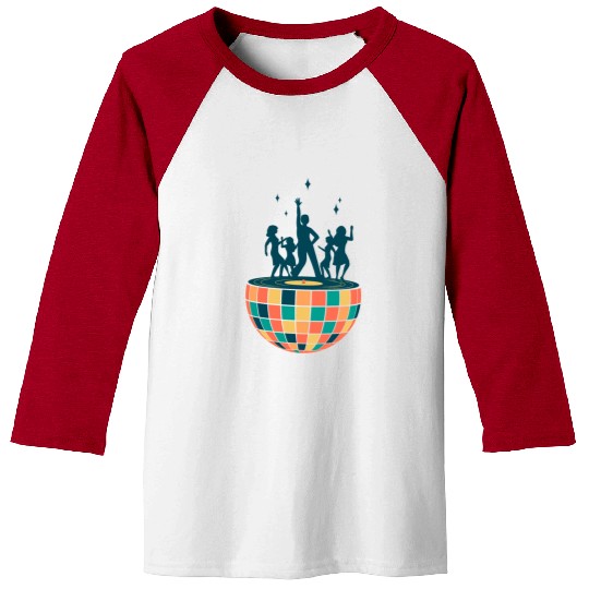 Disco ball - Dancing - Groovy - Clockwork Elements Baseball Tees
