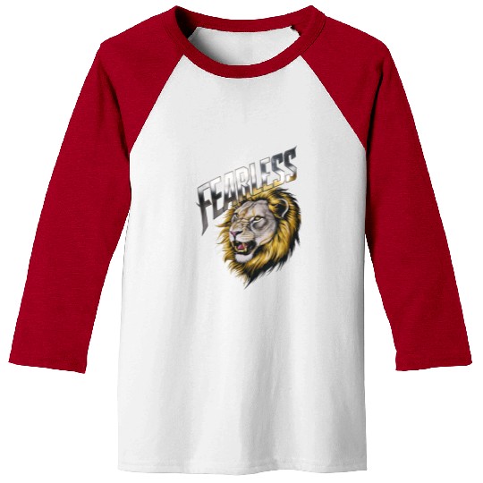 Fearless lion ,Lionhearted Embrace the Fearless Baseball Tees