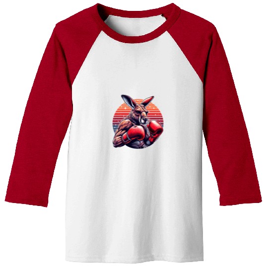 Funny Kickboxing Or Boxing Humor Sport Kangaroo Baseball Tees