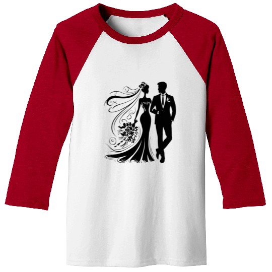 Bride Groom Baseball Tees