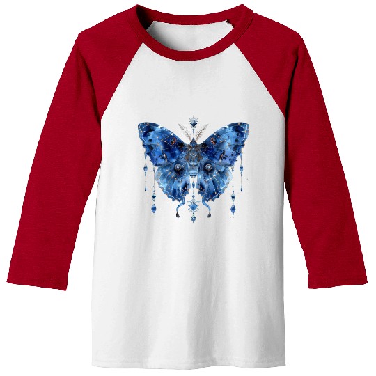 Watercolor Celestial Butterfly Baseball Tees