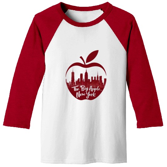 NYC Skyline Apple: Creative Baseball Tees