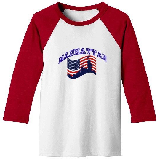 Manhattan usa Baseball Tees