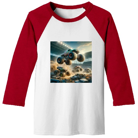 Monster Madness Monster Trucks Baseball Tees
