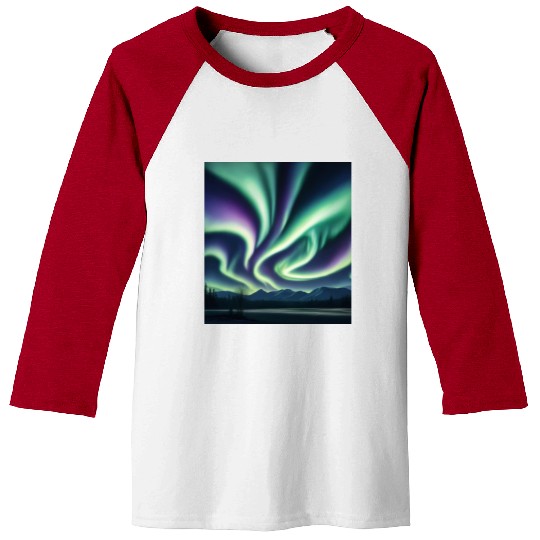 ultra realistic northern lights Baseball Tees