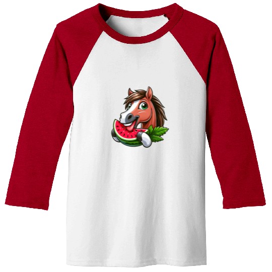 Horses Horse Lover Farmer Melon Summer Baseball Tees