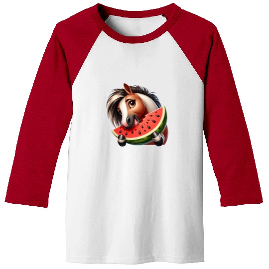 Horses Horse Lover Farmer Melon Summer Baseball Tees