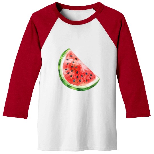 Watermelon Clipart - Fresh Summer Fruit Designs, Baseball Tees