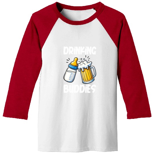 Drinking Buddies Creative Fun Novelty Baseball Tees