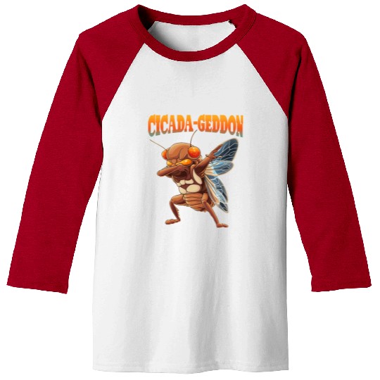 Funny Dabbing Cicada 2024 Dab Baseball Tees