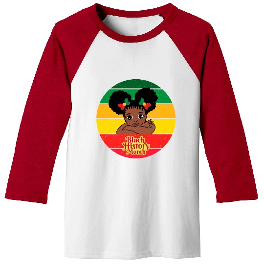 Black history month Baseball Tees