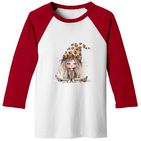 Leopard Print Gnome Clipart Images, Girly Baseball Tees
