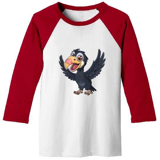 Joyful California Condor Cartoon Character Baseball Tees