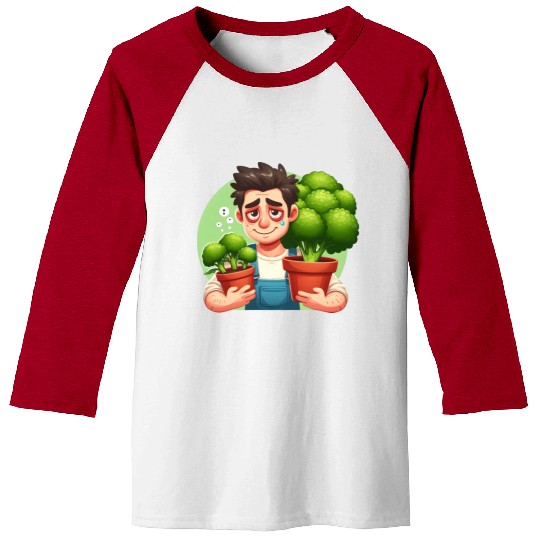 Broccoli Gardener Baseball Tees