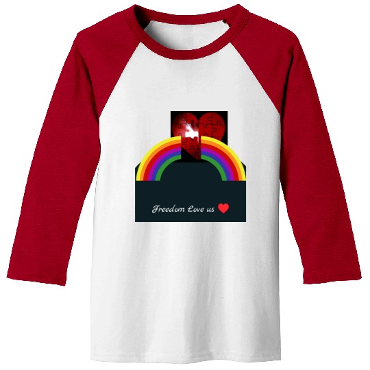 Freedom Love Us Pride Month Baseball Tees