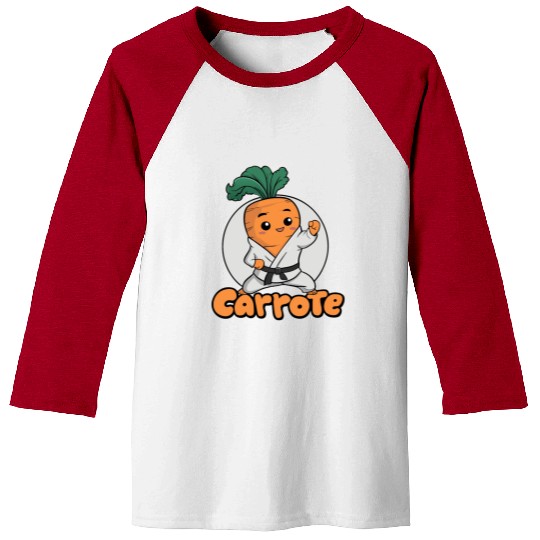 Cute Karate Carrot Design Baseball Tees