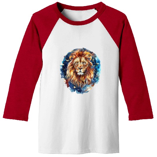 Celestial Lion Images, Mystical Lion, Night sky Baseball Tees