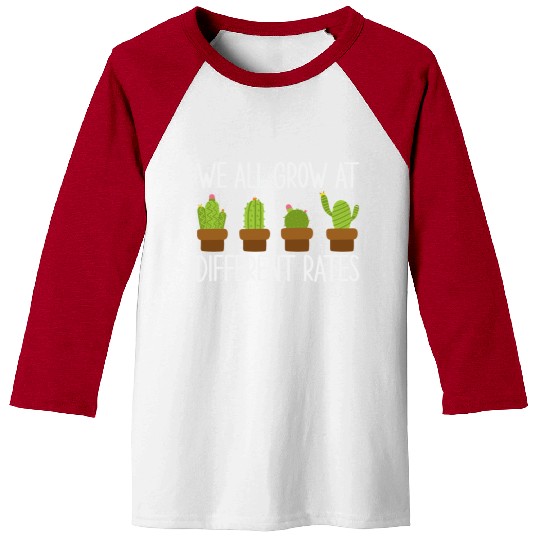 We All Grow at Different Rates Preschool Teacher Baseball Tees
