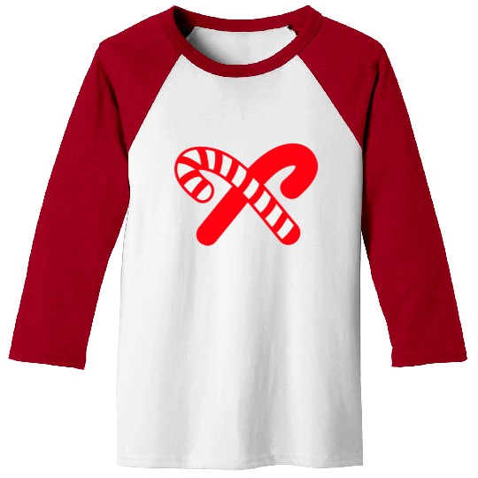 Candy Canes Icon Baseball Tees