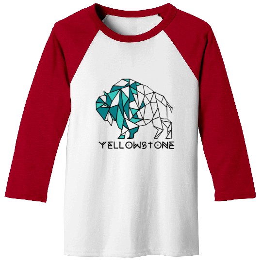Green Turquoise YStone Bison Baseball Tees