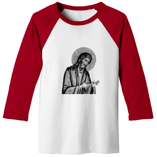 Scary Knight Clothing Catholic Praying Baseball Tees