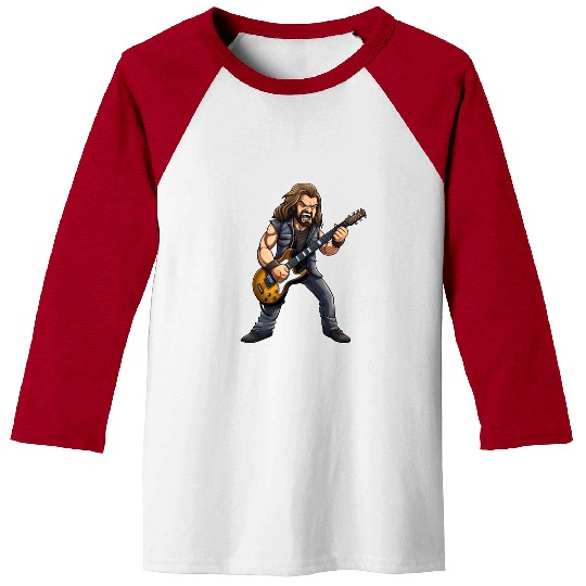Electric Guitar Rock Star: Epic Heavy Metal Guitar Baseball Tees