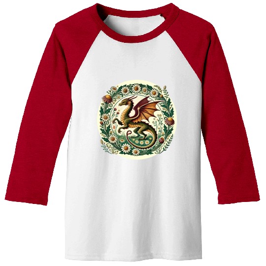Daisy Flower Dragon Baseball Tees