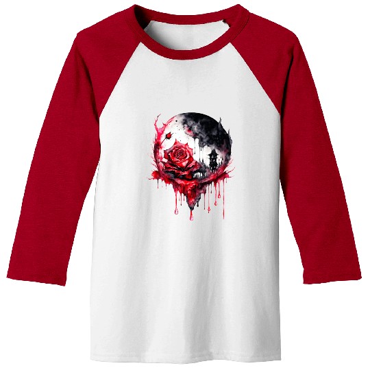 Creepy Roses Baseball Tees