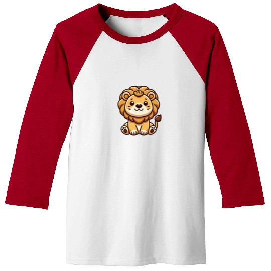 Lion Cute Animals For Kids Lion King Baseball Tees