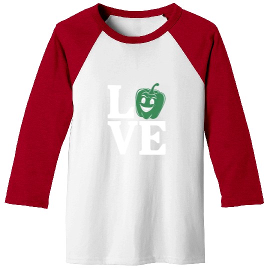 Bell Pepper Love Green Baseball Tees