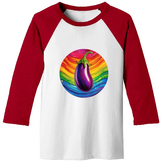 LGBTQ Eggplant Baseball Tees