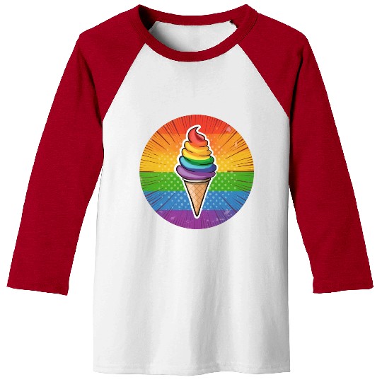 LGBTQ Ice Cream Baseball Tees
