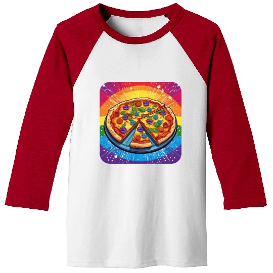 LGBTQ Pizza Baseball Tees