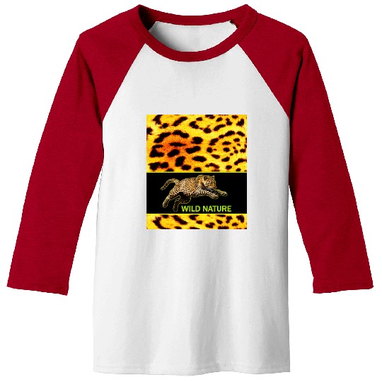 WILD NATURE - LEOPARD design collection Baseball Tees