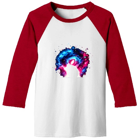 Cool Hedgehog Galaxy Space Art Baseball Tees