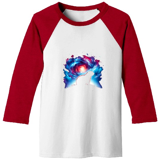 Cool Prairie Galaxy Space Art Baseball Tees