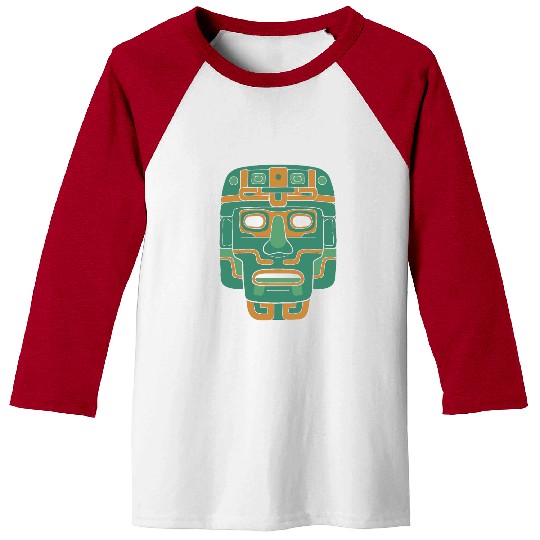 Aztec God Ancient Mythology Huitzilopochtli Mask Baseball Tees