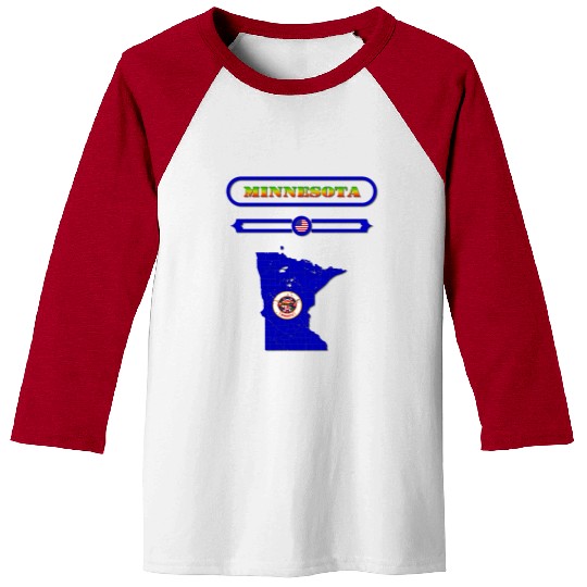 MINNESOTA MAP, MINNESOTA, USA. SAMER BRASIL Baseball Tees
