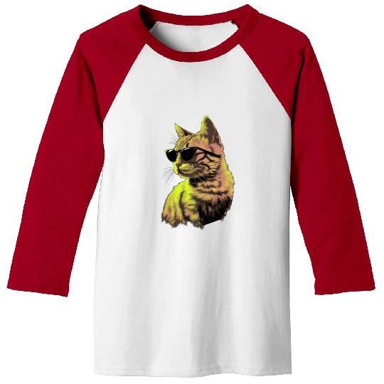 Japanese Bobtail Cat Sunglasses Baseball Tees