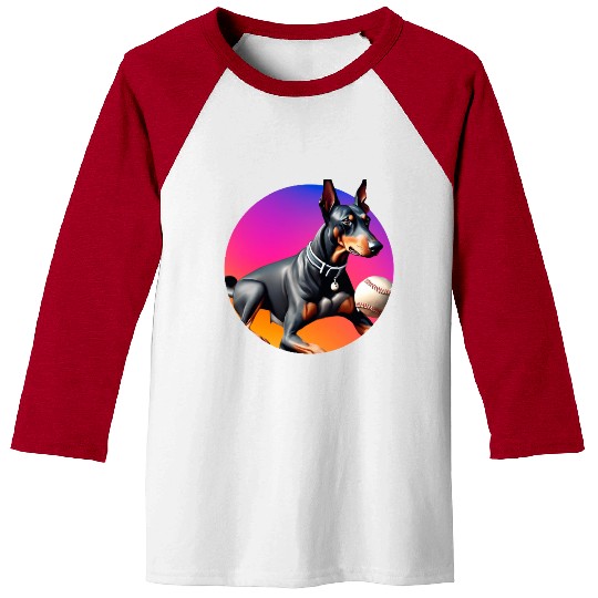 Doberman baseball player Baseball Tees