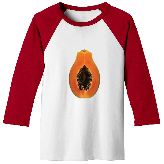 Papaya Realistic Baseball Tees