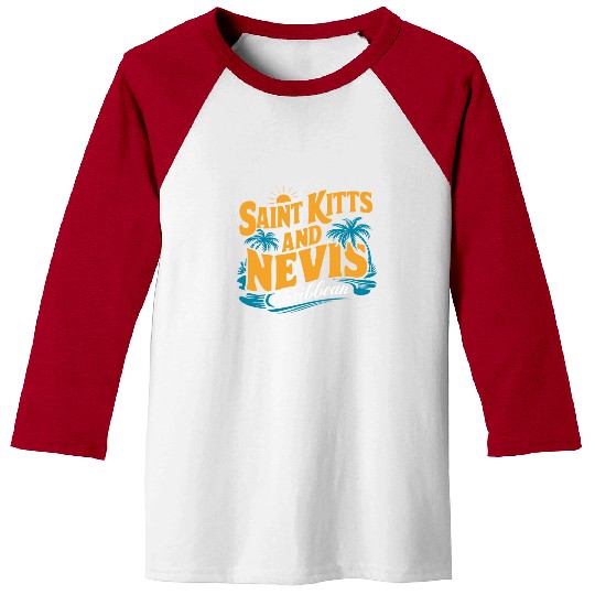 Saint Kitts And Nevis Caribbean Souvenir Baseball Tees
