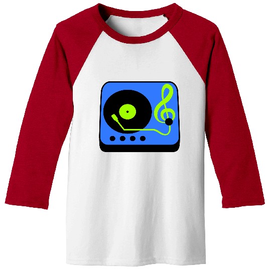 Music Clef Note Record Plate Vinyl DJ Party Treble Baseball Tees