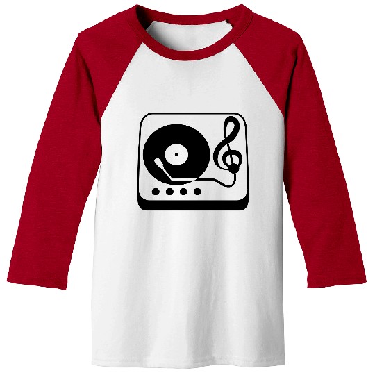 Music Clef Note Record Plate Vinyl DJ Party Treble Baseball Tees