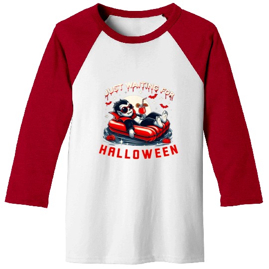 Just Waiting For Halloween Relax Summer Vampire Baseball Tees