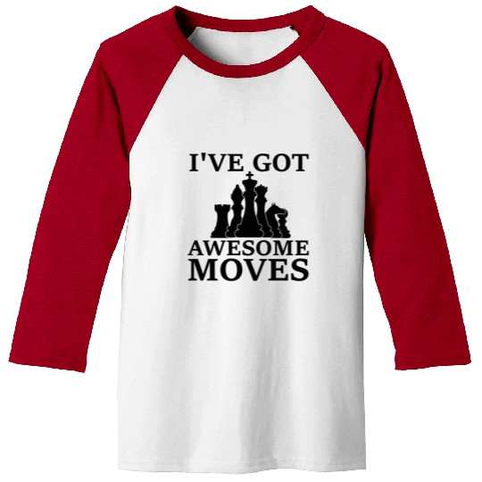 Funny Chess Player Checkerboard Chess Board Baseball Tees