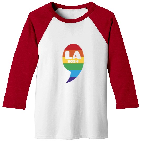 Comma La Rainbow LGBTQ Kamala Harris Baseball Tees