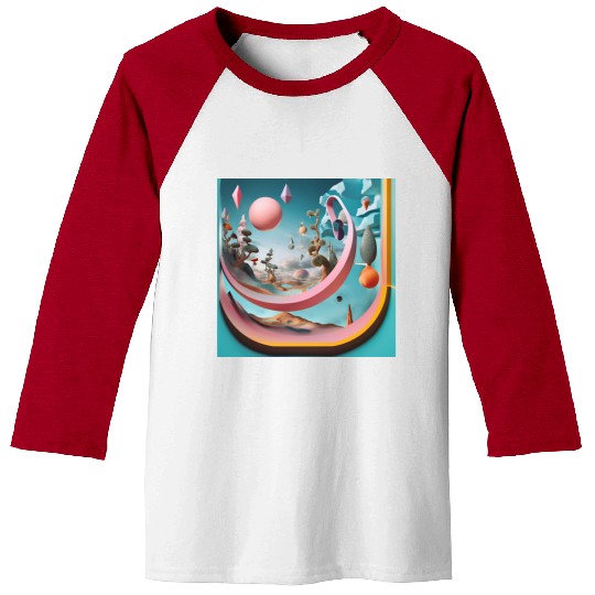 3D Surrealism Artwear Baseball Tees